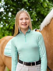 CLEARANCE-LeMieux Young Rider Hope Lightweight Base Layer - AQUA - Vision Saddlery