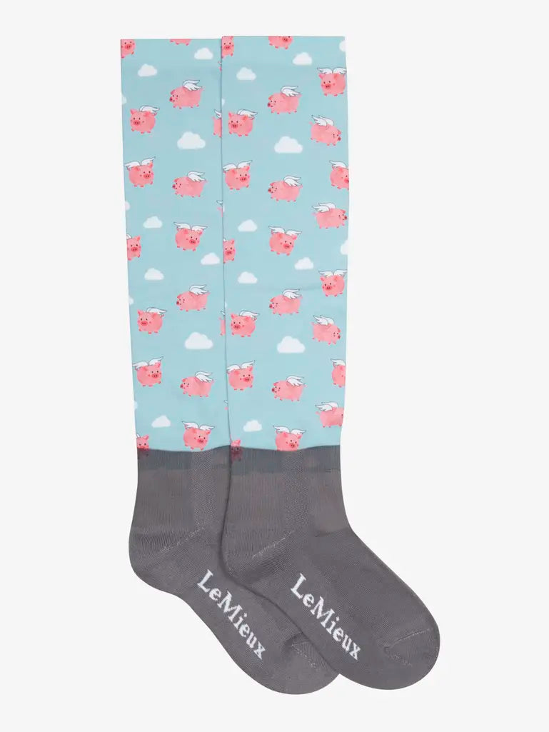 LeMieux Footsie Socks - FLYING PIGS - Vision Saddlery