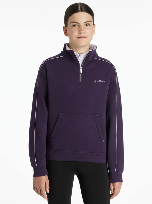 LeMieux Young Rider Kate Quarter Zip Sweatshirt Juniper/ Lilac - Vision Saddlery