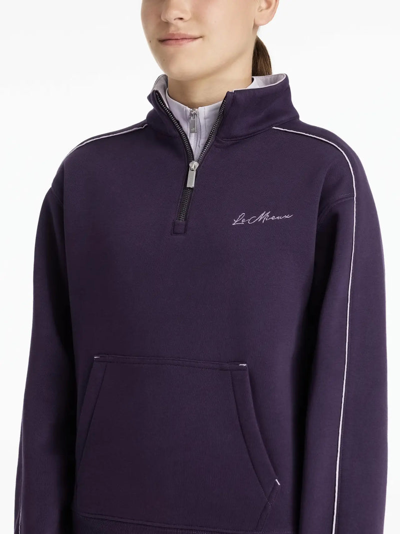 LeMieux Young Rider Kate Quarter Zip Sweatshirt Juniper/ Lilac - Vision Saddlery