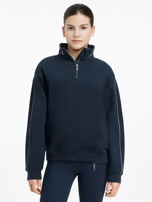 LeMieux Young Rider Kate Quarter Zip Sweatshirt - NAVY - Vision Saddlery