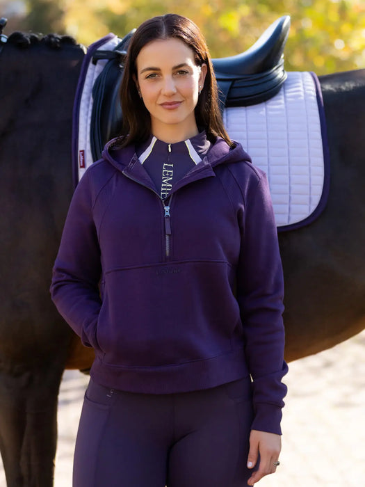 Henrietta 1/2 Zip Hoodie Juniper - Vision Saddlery