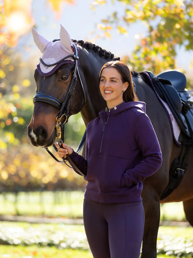 Henrietta 1/2 Zip Hoodie Juniper - Vision Saddlery