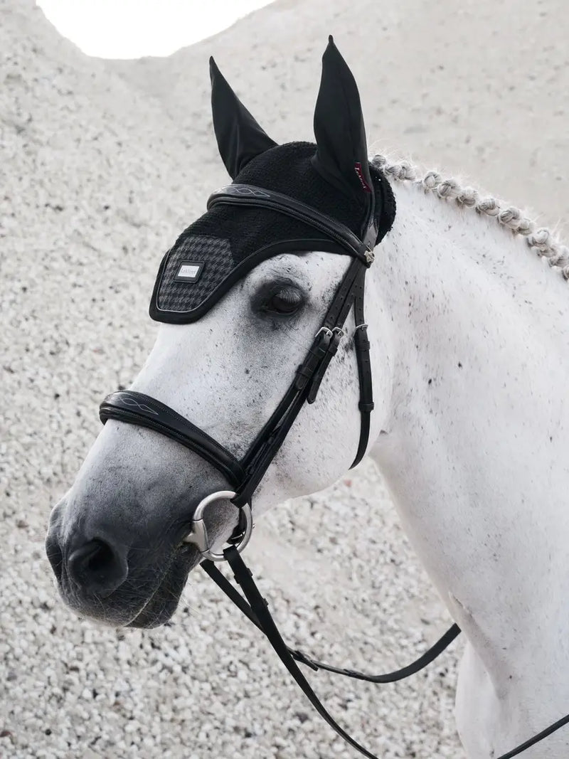 LeMieux Aspen Fly Hood-Houndstooth - Vision Saddlery