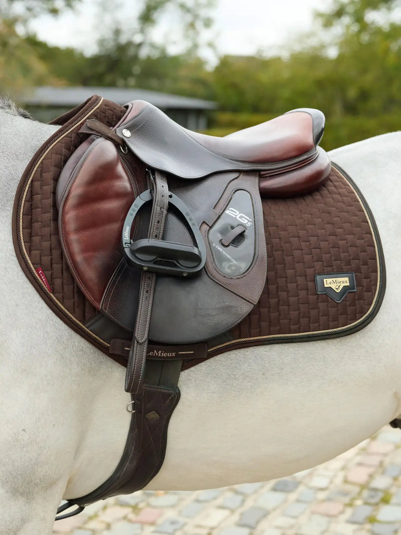 Lemiuex Puissance Suede Close Contact Square Brown Large - Vision Saddlery