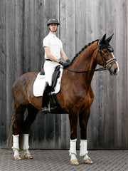 LeMieux Suede Dressage Saddle Pad White - Vision Saddlery