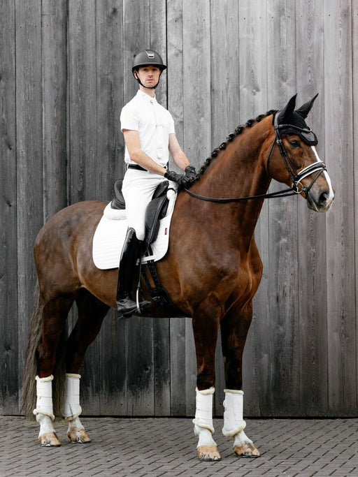 LeMieux Suede Dressage Saddle Pad White - Vision Saddlery