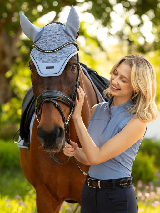 LeMieux Essence Acoustic Fly Hood-Powder Blue - Vision Saddlery