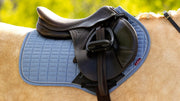 LeMieux Suede Close Contact Saddle Pad - Powder Blue - Vision Saddlery