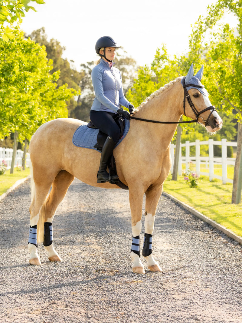 LeMieux Suede Close Contact Saddle Pad - Powder Blue - Vision Saddlery