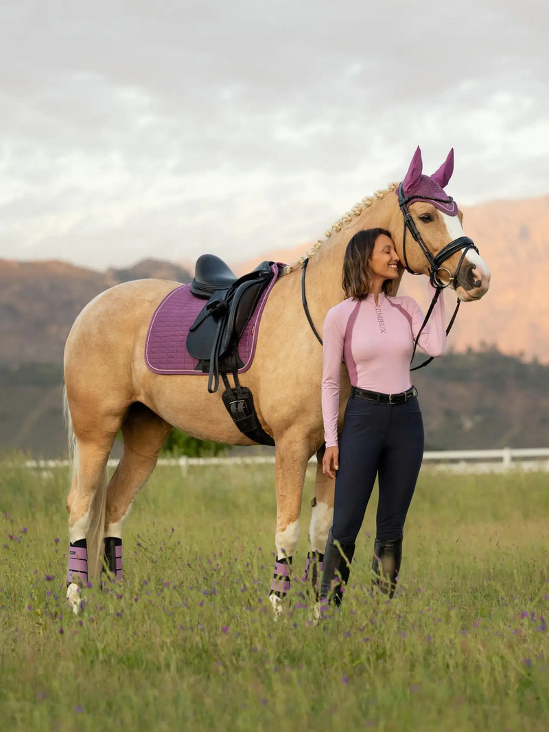 LeMieux Suede Dressage Saddle Pad Mallow - Vision Saddlery