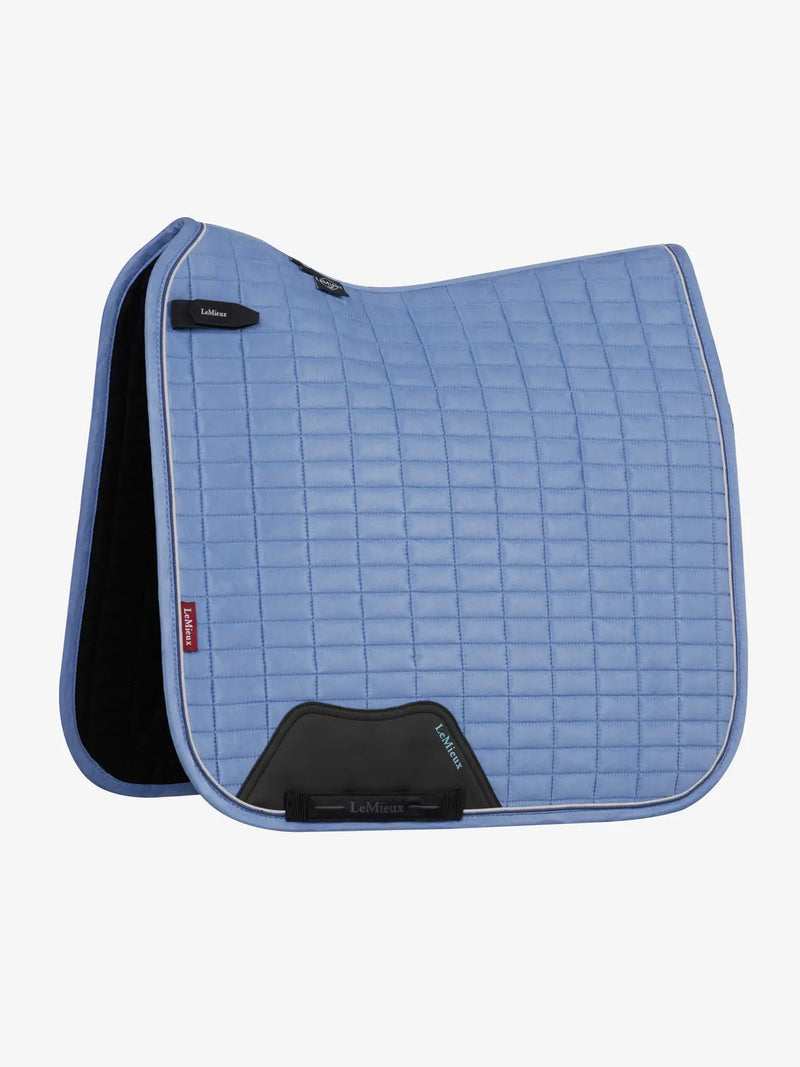 LeMieux Suede Dressage Saddle Pad Powder Blue - Vision Saddlery