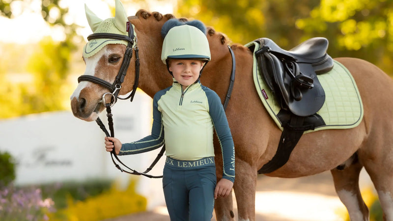 LeMieux Mini Suede Close Contact Square Saddle Pad - Macaron - Vision Saddlery