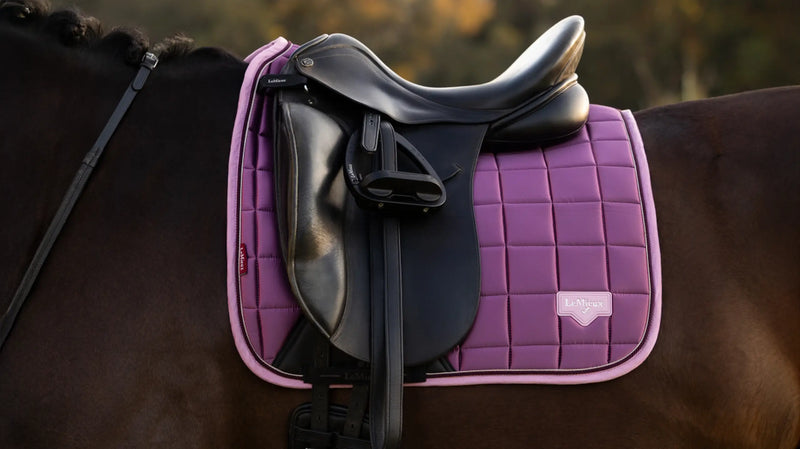 LeMieux Loire Classic Dressage Square Saddle Pad - Mallow - Vision Saddlery