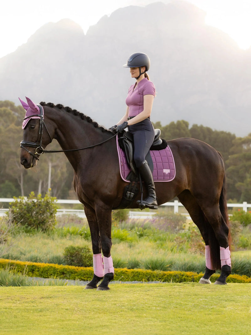 LeMieux Loire Classic Dressage Square Saddle Pad - Mallow - Vision Saddlery