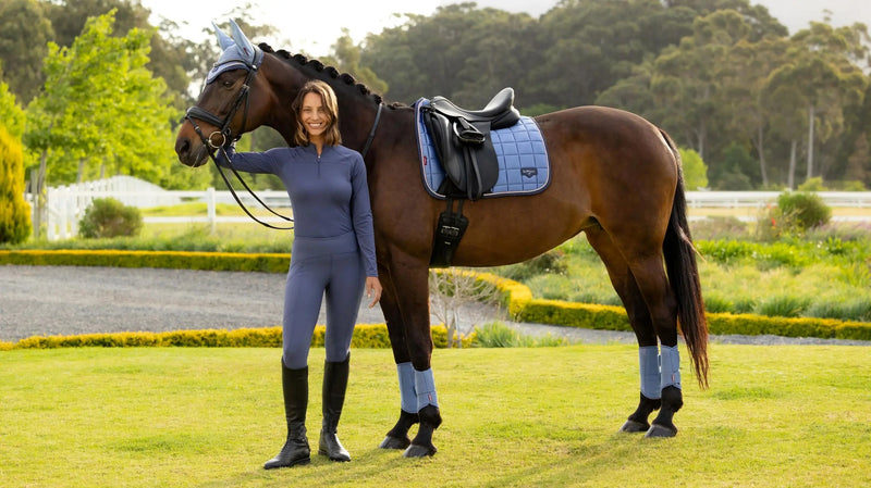 LeMieux Loire Classic Dressage Square Saddle Pad - Powder Blue - Vision Saddlery