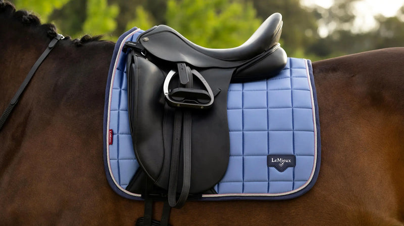 LeMieux Loire Classic Dressage Square Saddle Pad - Powder Blue - Vision Saddlery