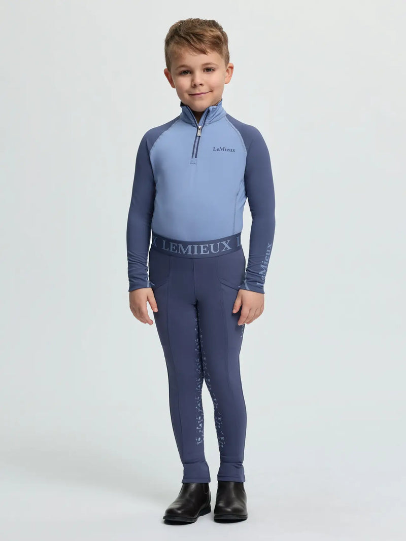 LeMieux MINI Long Sleeve Base Layer - Powder Blue - Vision Saddlery