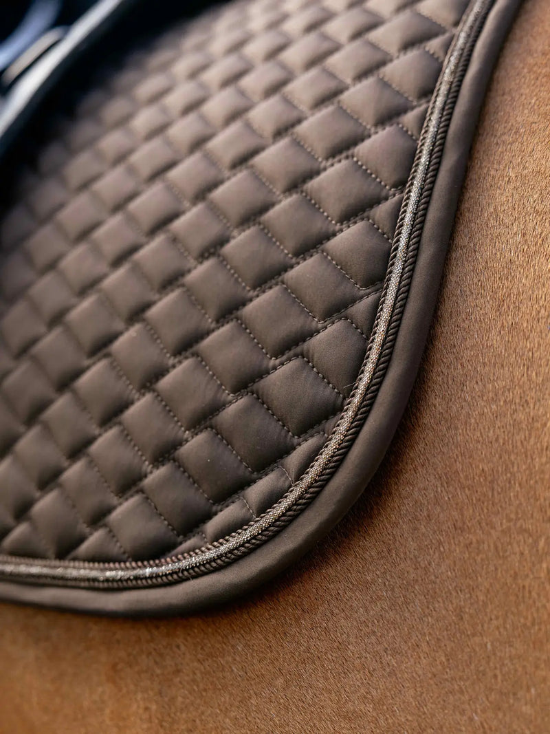 Lemieux Brilliance Dressage Pad Square Espresso - Vision Saddlery