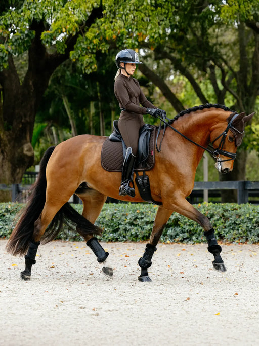 Lemieux Brilliance Dressage Pad Square Espresso - Vision Saddlery