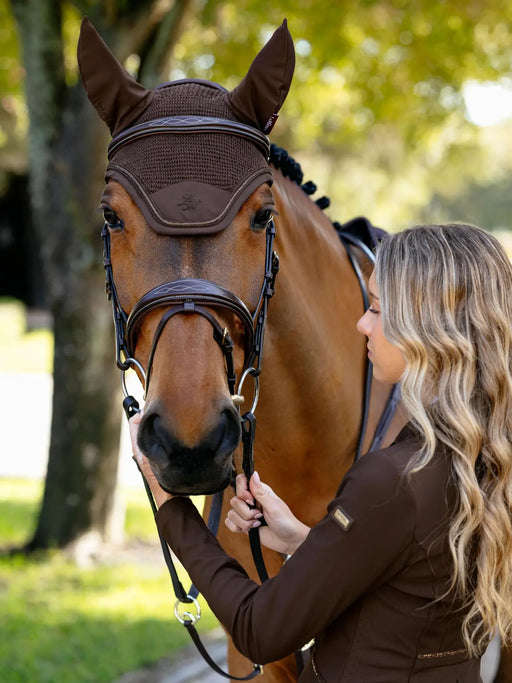 LeMieux Brilliance Fly Hood Espresso - Vision Saddlery