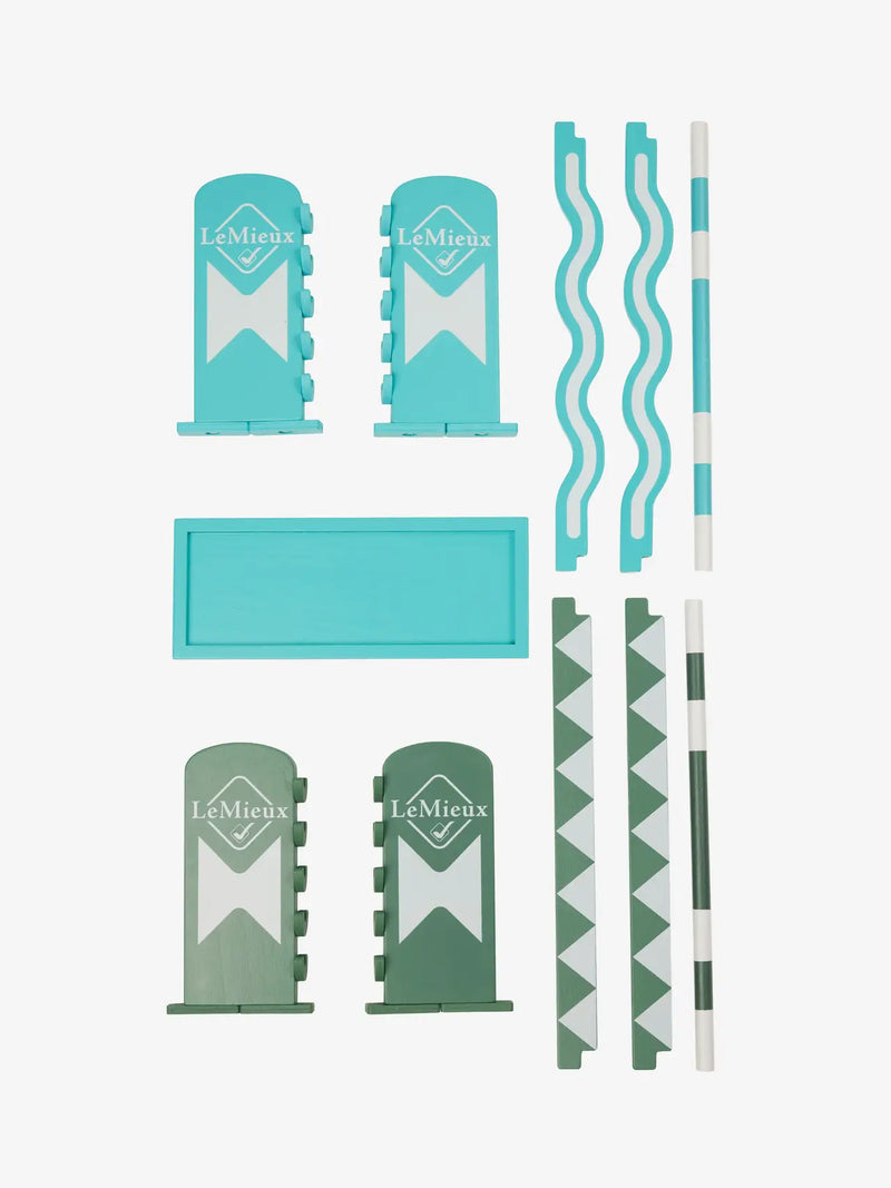 LeMieux Toy Pony Jump Set Azure/Sage/White - Vision Saddlery
