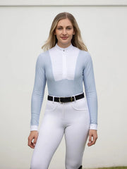 LeMieux Arielle Long Sleeve Show Shirt- Mist - Vision Saddlery