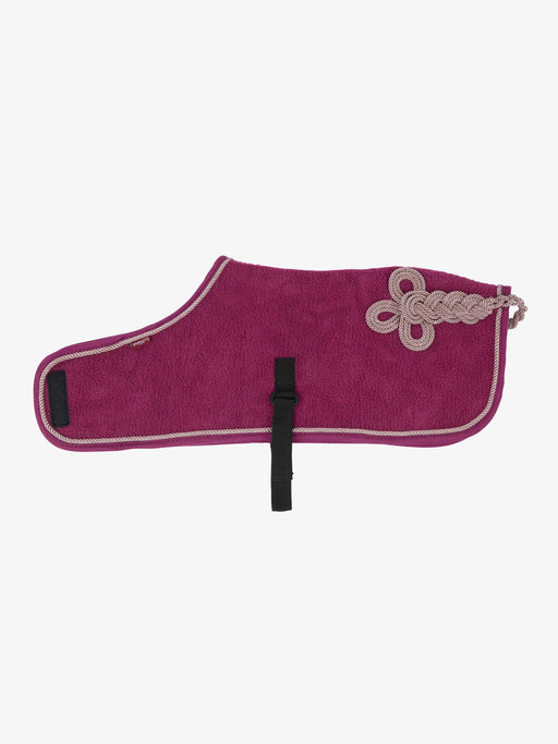 LeMieux toy pony rug in blackberry color, soft fabric, designed for miniature horses or toy ponies, with adjustable straps.