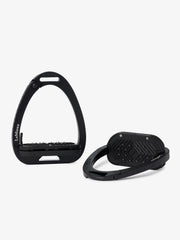 LeMieux Brilliance Vector Balance stirrup in black, lightweight riding stirrup designed for comfort and stability during equestrian riding.
