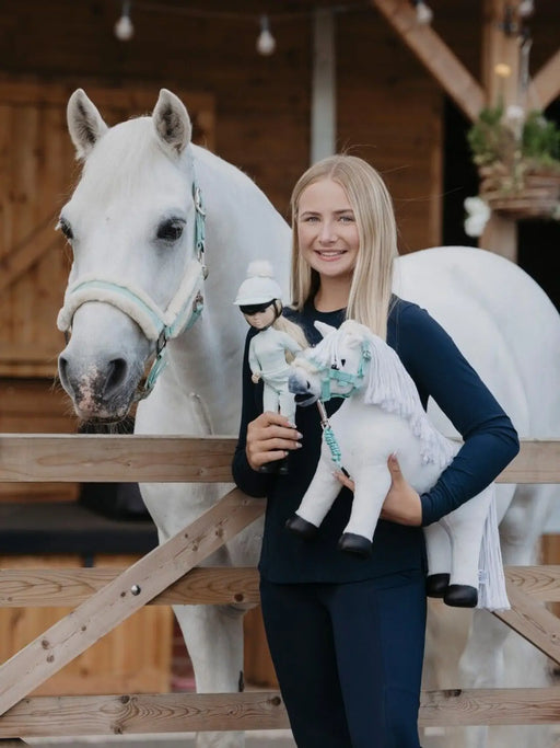 LeMieux Toy Pony Panda, soft mint-colored toy horse with realistic features, suitable for children and imaginative play.