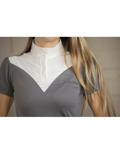 Penelope Las Honey Short Sleeve Show Shirt - Anthracite - Vision Saddlery