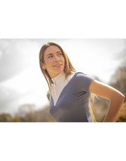 Penelope Las Honey Short Sleeve Show Shirt - Bering Sea - Vision Saddlery