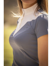 Penelope Las Honey Short Sleeve Show Shirt - Bering Sea - Vision Saddlery