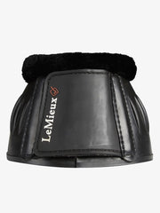 LeMieux Rubber Bell Boots With Fleece Black - Vision Saddlery