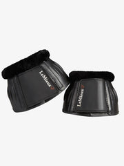 LeMieux Rubber Bell Boots With Fleece Black - Vision Saddlery