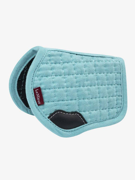 LeMieux Toy Pony Saddlepad in azure color, soft and cushioned saddle pad designed for toy horses with colorful details.