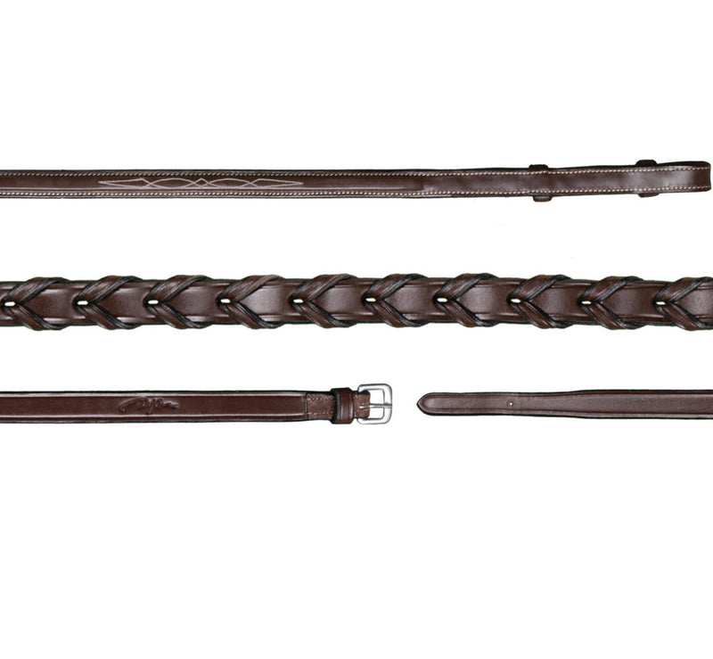 Dy'on US Collection 5/8" Laced Reins - Vision Saddlery