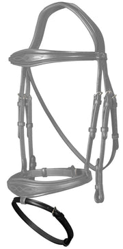 Dy'on New English Collection Flash Noseband Strap Brown - Vision Saddlery