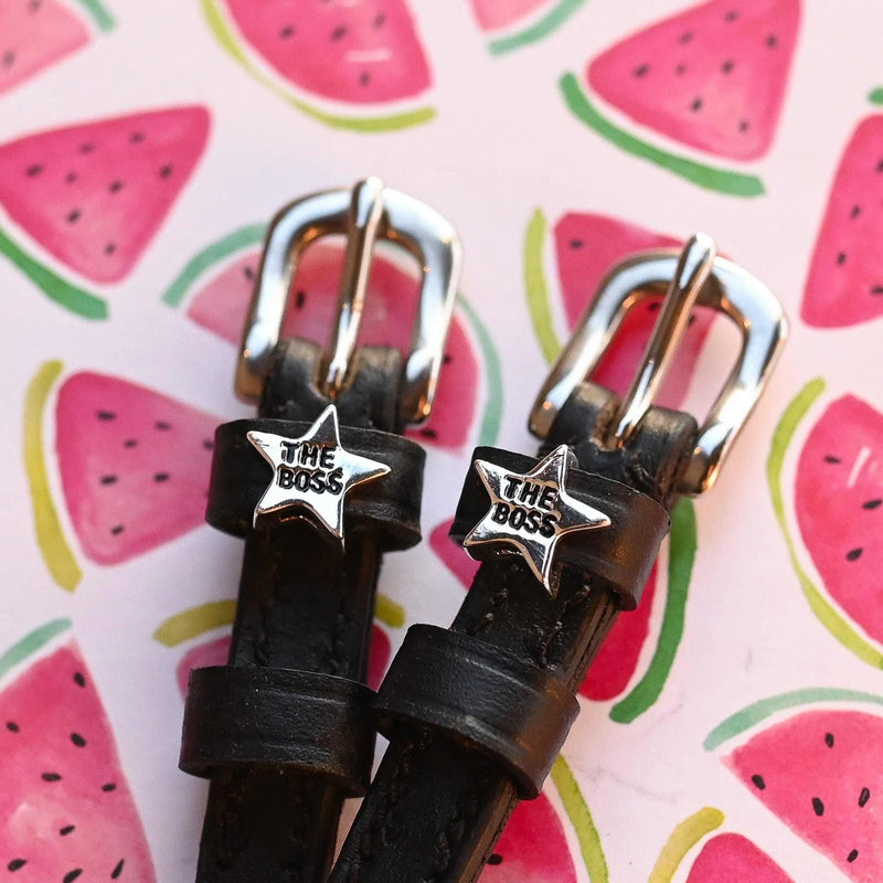 ManeJane Spur Straps with Charm - VARIOUS PATTERNS - Vision Saddlery