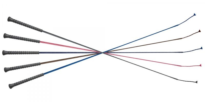 Fleck Economy Dressage with Rubber Handle- Whip Various Colors -110cm - Vision Saddlery