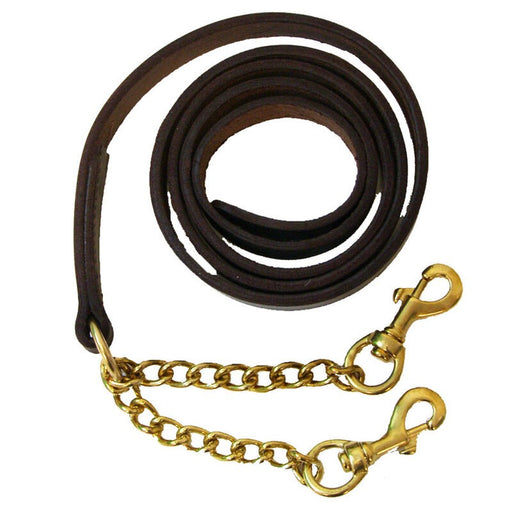 Leather Newmarket Lead with Split Chain - Vision Saddlery