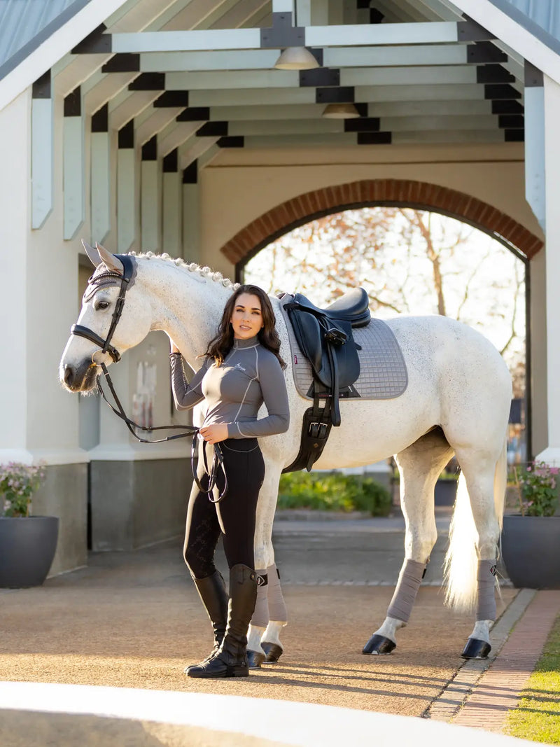 *CLEARANCE* LeMieux Suede Dressage Saddle Pad Grey