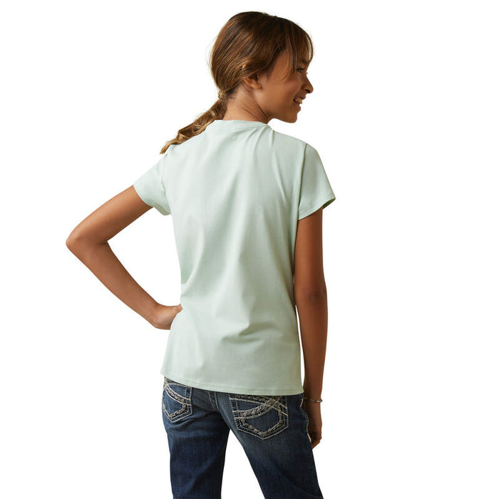 Ariat Youth "Harmony" Short Sleeve T-Shirt- AQUA FOAM - Vision Saddlery
