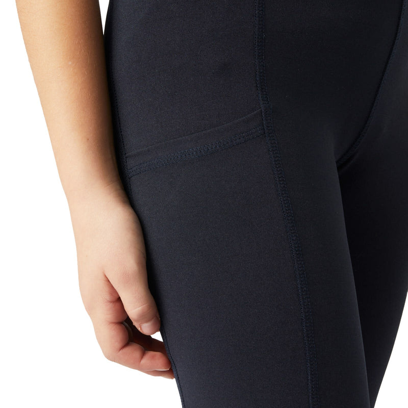 Horze Yana Kids Knee Patch Tights - DARK NAVY - Vision Saddlery