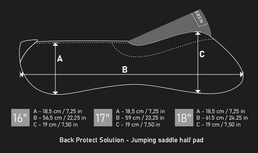 Winderen Correction Comfort Jump Half Pad - 18mm - Vision Saddlery