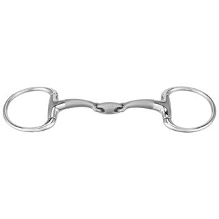 thumbnail image 2 of PRO IRON GEAR Eggbutt Snaffle Horse Bit – Double Jointed With Oval Links, German Silver & Stainless Steel (Size 2463) 2 of 6