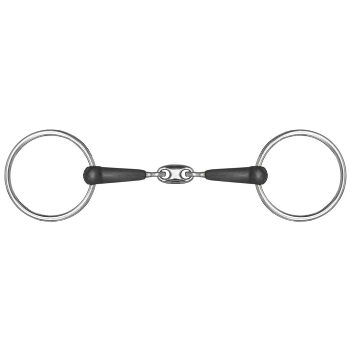 Loose Ring Double Jointed Rubber Snaffle - Vision Saddlery