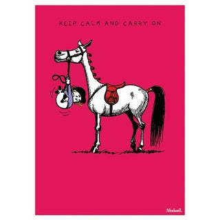 Thelwell Greeting Card - "Hanging On" - Vision Saddlery