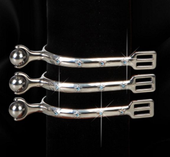 Ladies English Ball Spur with Swarovski Crystals - Vision Saddlery