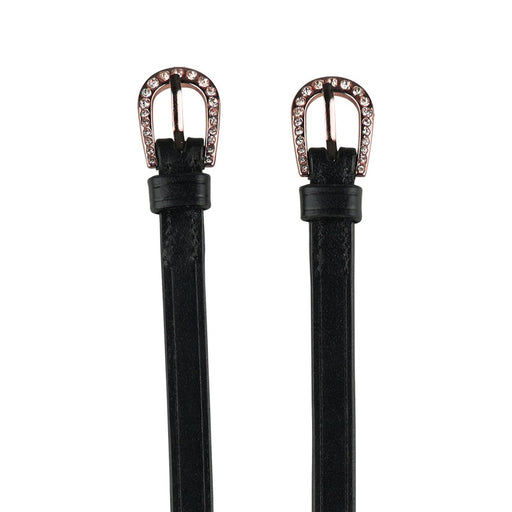 Horze Marseille Spur Straps with Crystal Buckle - ROSE GOLD - Vision Saddlery